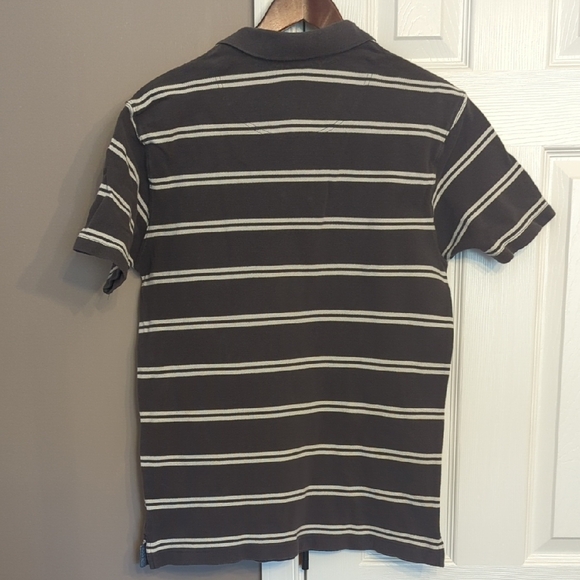 Old Navy Men's Polo Shirt - Navy and White Stripes - Picture 3 of 8